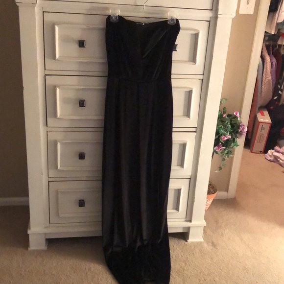Dresses Black Velvet Draped Wrap Dress Poshmark